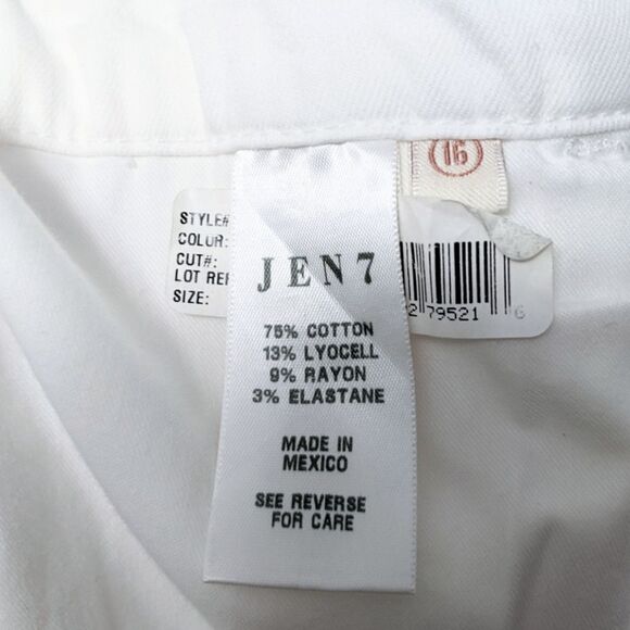 NWOT JEN7 by 7FAM Cropped Skinny Frayed Hem Jeans 16 - Picture 7 of 8